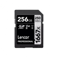 Карта памяти Lexar Professional 256 ГБ (SD-карта 1667x, UHS-II U3 V60)