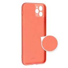 Чехол клип-кейс PERO LIQUID SILICONE для Apple iPhone 12/12 Pro коралловый ПЕРО