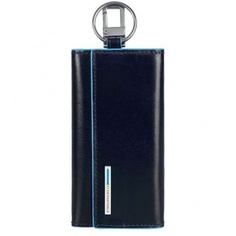 Ключница Piquadro Blue Square, синяя, 6х12х2 см PC1397B2/BLU2