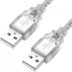 Кабель Greenconnect 1.0m USB 2.0, AM/AM, прозрачный (GCR-UM3M-BB2S-1.0m)
