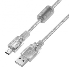Кабель Greenconnect PROF 1.8m USB 2.0, AM/mini 5P, прозрачный (GCR-UM1M5P-BD2S-1.8m)
