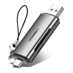 Картридер UGREEN USB-C + USB-A 3.0 для карт памяти TF/SD (50706)
