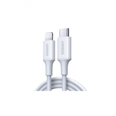 Кабель UGREEN US171 (60747) USB-C to Lightning Cable M/M Nickel Plating ABS Shell. 0,5м. белый