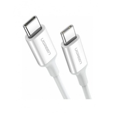 Кабель UGREEN US264 (60517) USB-C 2.0 Male To USB-C 2.0 Male 3A Data Cable. 0,5 м. белый