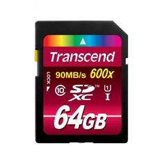 Карта памяти Transcend SDXC UHS-I Card 64GB Class10, 600X