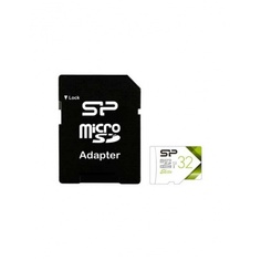 Карта памяти Silicon Power Elite MicroSDHC 32Gb Class 10 UHS-I (SP032GBSTHBU1V21SP) + адаптером SD