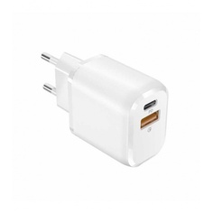 Сетевое зарядное устройство Olmio 043365 Type-C +USB PowerDelivery QuickCharge 20W белый