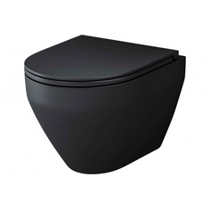 Унитаз подвесной AM.PM Spirit 2.0 C701700MBSC безободковый с сиденьем черный Am.Pm.
