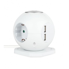 Сетевой фильтр Rombica Neo Spherum 3 Sockets 2 USB 1.5m White PSE-004