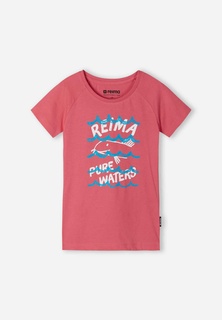 Футболка из материала Jersey Silein Розовая Reima
