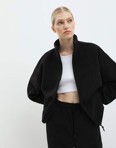 Чёрная толстовка-трансформер oversize Gloria Jeans