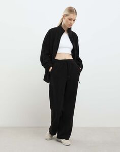 Чёрные спортивные брюки-трансформеры Baggy Gloria Jeans