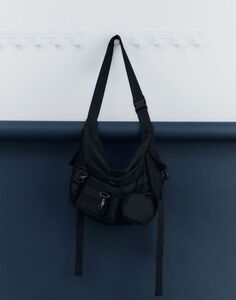 Чёрная сумка с кошельком на регулируемом ремне Gloria Jeans