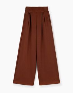 Коричневые спортивные брюки Wide leg Gloria Jeans