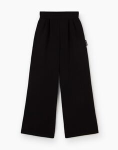 Чёрные спортивные брюки Wide leg Gloria Jeans