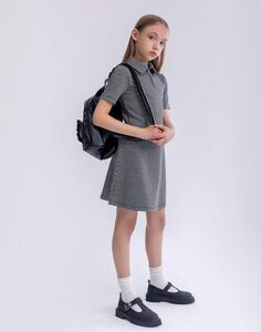 Платье в клетку с воротником на молнии Gloria Jeans