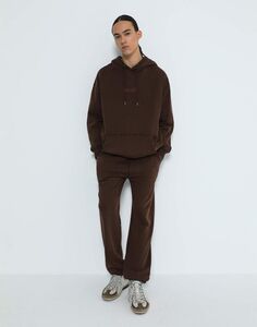 Коричневые спортивные брюки Comfort с вышивкой Gloria Jeans