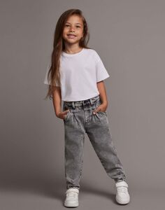 Серые джинсы Baggy с варкой для девочки Gloria Jeans