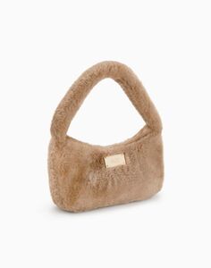 Коричневая сумка из искусственного меха Gloria Jeans