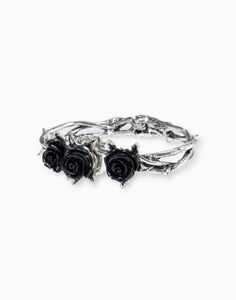 Серебристый браслет с розами Gloria Jeans