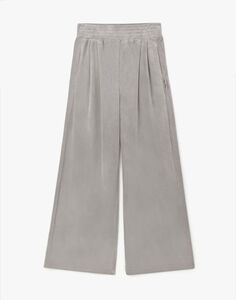 Серые спортивные брюки Wide leg из велюра Gloria Jeans