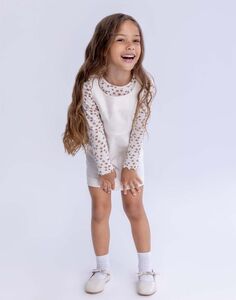 Молочный вельветовый сарафан для девочки Gloria Jeans