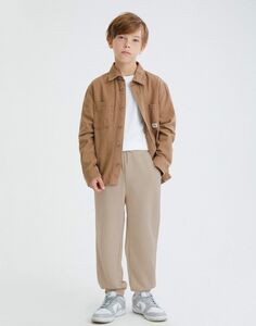 Светло-бежевые спортивные брюки Jogger Gloria Jeans