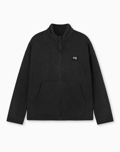 Тёмно-серая толстовка oversize из полар-флиса Gloria Jeans
