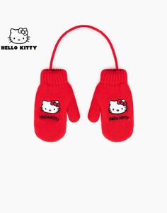 Красные варежки с вышивкой Hello Kitty для девочки Gloria Jeans
