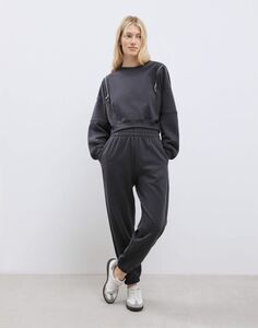 Тёмно-серые спортивные брюки Jogger Gloria Jeans