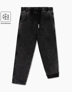 Серые утеплённые джинсы Loose для мальчика Gloria Jeans