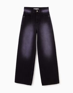 Чёрные джинсы Long leg с цветным спреем Gloria Jeans