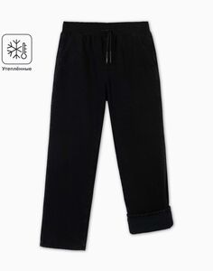Чёрные утеплённые джинсы Straight Gloria Jeans