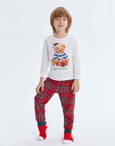 Пижама с новогодним принтом для мальчика Gloria Jeans
