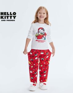 Пижама с принтом Hello Kitty для девочки Gloria Jeans