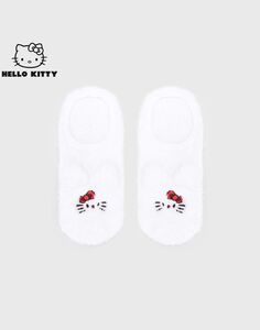 Белые носки-следки с ушками и вышивкой Hello Kitty Gloria Jeans