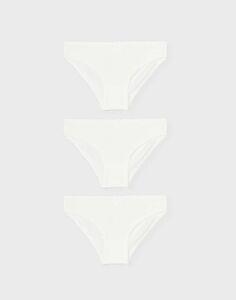 Белые трусы-бикини с бантиками 3 шт. Gloria Jeans