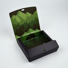 Коробка подарочная складная двухсторонняя, упаковка, Дарите Счастье