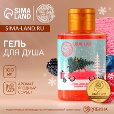 Гель для душа ural lab, 100 мл, аромат ягодного сорбета, новый год
