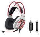 Компьютерная гарнитура A4Tech G575 Naraka, белый/красный, 2 м, мониторные, USB (G575 NARAKA)