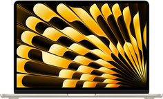 Бренд Apple MacBook Air 13" (M3, 8C CPU/10C GPU, 2024), 16 ГБ, 1 ТБ SSD, «сияющая звезда»