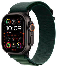 Бренд Apple Watch Ultra 2 GPS + Cellular, 49 мм, корпус из черного титана, ремешок Alpine зеленого цвета, размер M