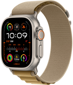 Бренд Apple Watch Ultra 2 GPS + Cellular, 49 мм, корпус из бежевого титана, ремешок Alpine цвета "загар", размер M