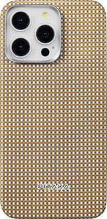 Бренд Чехол Pitaka Canyon MagEZ Case 5 для iPhone 15 Pro Max, кевлар, бежевый