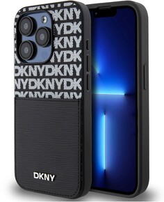 Бренд Чехол DKNY Repeat Cardslot для iPhone 15 Pro, черный