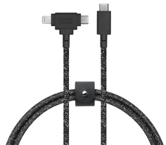 Бренд Кабель Native Union Belt Cable USB-С - Lightning/USB-С, 1,5 м, кевлар, серый космос
