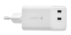 Бренд Сетевое зарядное устройство moonfish 2 USB-C, GaN, PD, 45 Вт, белый