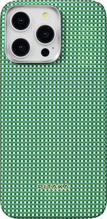 Бренд Чехол Pitaka Aomori MagEZ Case 5 для iPhone 15 Pro Max, кевлар, зеленый