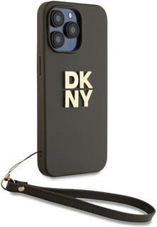 Бренд Чехол DKNY Stack с ремешком для iPhone 15 Pro Max, зеленый