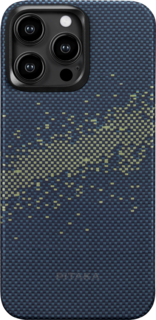 Бренд Чехол Pitaka MagEZ 4 StarPeak для iPhone 15 Pro, кевлар, синий/зеленый